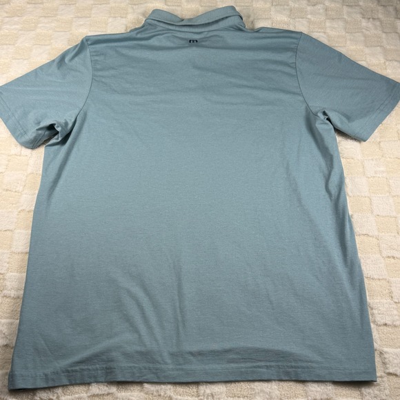 Travis Mathew Men's XXL Polo Teal with Floral Stripe - Picture 5 of 8